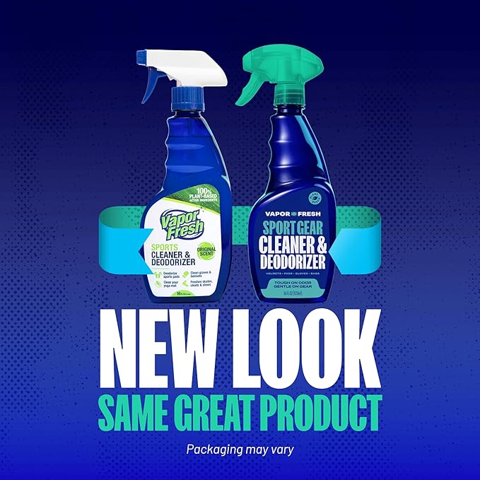 Vapor Fresh Sports Cleaner and Deodorizer - For Boxing Gloves, Sports Pads, Helmets, Gym Bags, Gym Equipment and More - Naturally Powered By Plants, 16 Fl Oz (12-Pack)