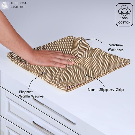 12 Pack Dual Waffle Weave Dish Cloth, 100% Cotton, 12"x12", Super Absorbent, Quick Dry Dishcloth Set, Soft for Cleaning, Drying Dishes, Multi Use, Durable Hand Dish Rag, Brown