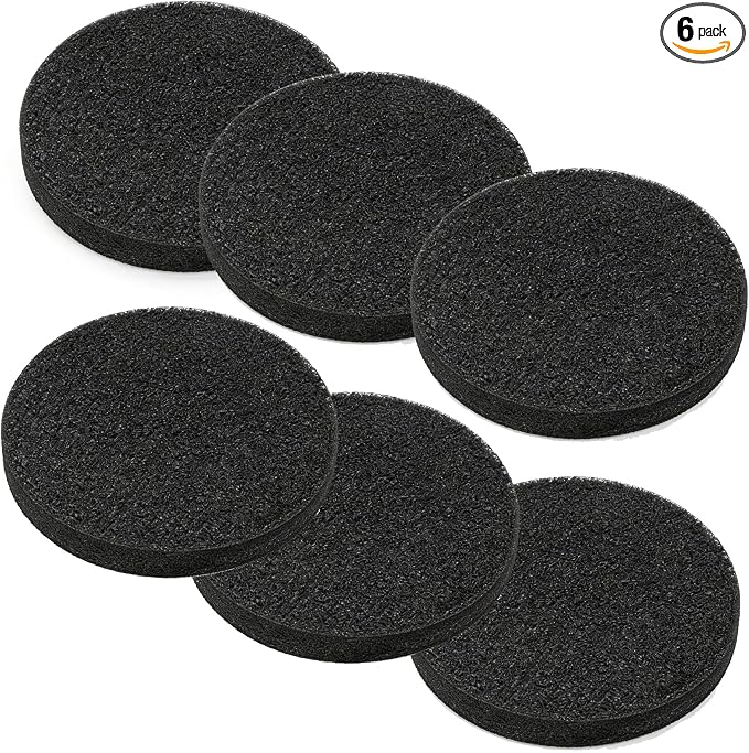 Fx4 Carbon Filter Pads Compatible with Fluval FX4 FX5 / FX6 Canister Filter,Replacement Carbon Impregnated Foam Pads Aquarium Filter Media Pack of 6