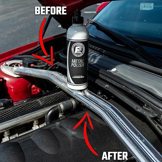 ExoForma Metal Polish Cleaner Cream - Car Chrome Cleaner & Polish | Metal Polishing Compound That Restores Chrome, Revive The Shine, 8 Oz