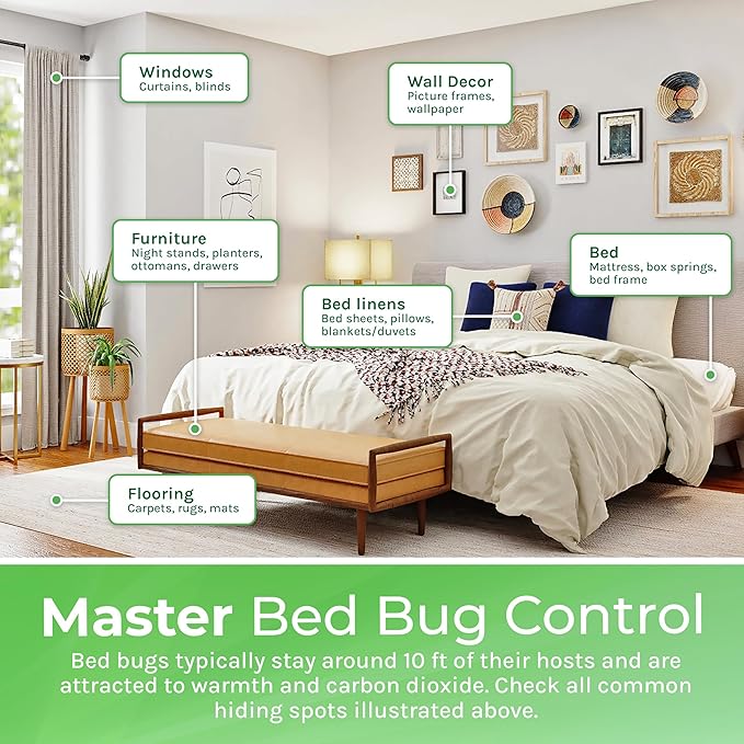 Hygea Natural Extra Strength Bed Bug Killer & Mite Spray - Child & Pet Friendly - Stain & Odor Free - 66% Stronger Formula (24 oz)