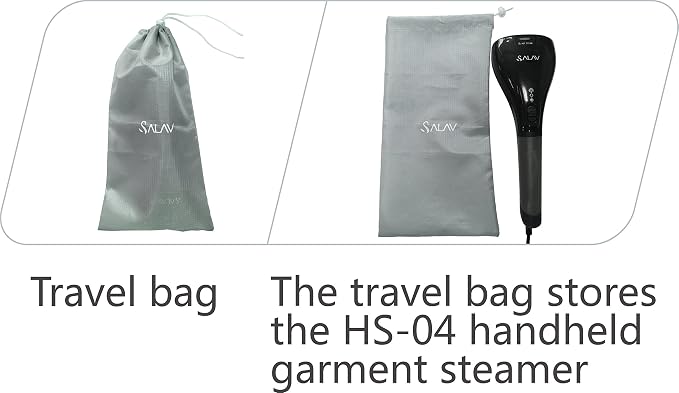 SALAV HS-04/T 1000W Quick Steam Hand Held Garment Steamer with Dual Steam Settings and No-Drip System (Black)