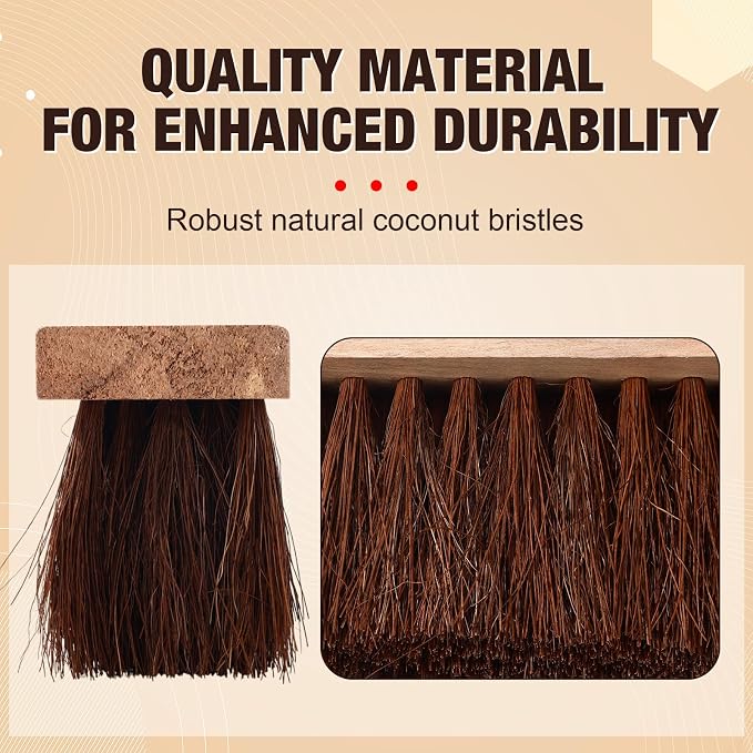 Vesici 6 Pcs Scrub Deck Brush Broom Heads Heavy Duty 19.7 x 2.4 Inch Replacement Large Wide Brooms for Outdoor Concrete Shop Boat Industrial Push Garage Driveway Farmhouse Livestock Cleaning Scrubber
