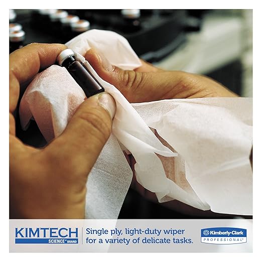 Kimberly-Clark 34721 Kimtech Science Kimwipes Delicate Task Wipers,, White (Pack of 1350)