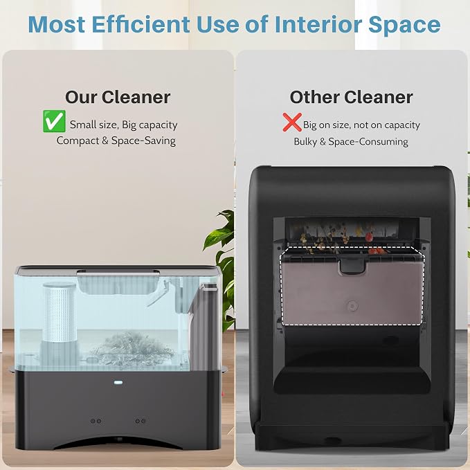 Keenhot Touchless Vacuum Automatic Dustpan - 20Kpa Suction Ultra Fast & Powerful Hair Vacuum for Sweeping Salons Pet Hair Food Dirt Home Kitchen, Compact Space-Saving Electric Canister Vacuum Cleaner