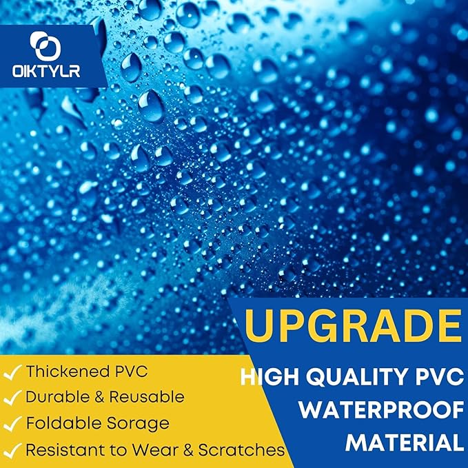 Oiktylr Mini Split Cleaning Kit Bag with 2L High Pressure Sprayer, Air Conditioner Cleaning Kit with Waterproof PVC AC Cleaning Cover Bib with 10pcs HVAC Cleaning Tools, Small