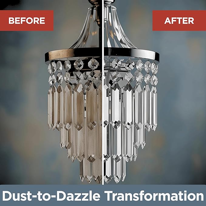 Sparkle Plenty Chandelier Cleaner Drip Dry Spray No Wipe for Dust, 32 oz | Instant Shine Glass Cleaner Spray, Easy Streak Free All Purpose Duster Spray for Cleaning Crystals, Chandeliers, Collectibles