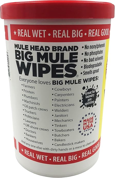 XL Heavy-Duty Cleaning Wipes – All-Purpose Wipes for Garage, Grease, Ink, Paint & More – Home Cleaning, Car Interiors, Indoor and Outdoor Surfaces