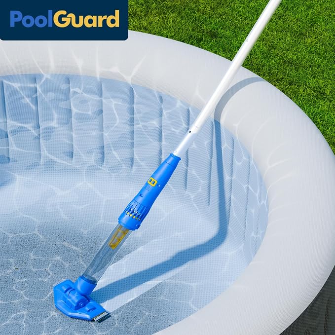 Cordless Pool Vacuum with Strong Suction, Rechargeable Handheld Pool Vacuum Cleaner for Above Ground Pool,Spas, Hot Tub,and Pond with 60 Mins Working Time