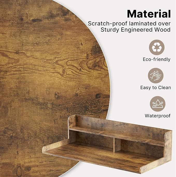 Washer Dryer Countertop with Non-Slip Pads, 2.75" H Guard, 54" W x 27.5" D Wood Laundry Countertop Cover, Large Space Washer Dryer Topper for Laundry Room Organization(Tiger Stripe)