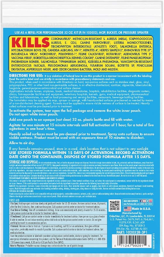 Performacide Disinfectant Refill 3 Pack, 32 Oz 3-Pack, 3 Count