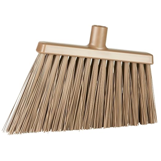 Vikan 291466 Broom, Angle Cut, 11.4" Extra Stiff, Brown