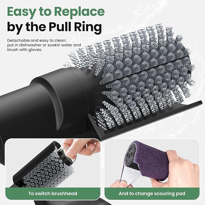 Electric Grill Brush for Outdoor Grill,Cordless Rechargeable Grill Cleaner with 180° Adjustable Angle,Presents Gifts for Mothers Day,Stainless Steel BBQ Grill Brush No Bristle Shedding,90 Mins Runtime