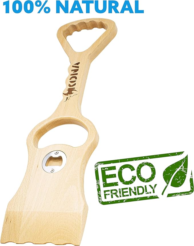 Kona Safe/Clean Wood Grill Scraper - Ideal for Cleaning Outdoor Grills | Compatible with Weber & Traeger Grills - Durable Wooden BBQ Scraper for Grill Grate, Bristle Free, Safer Than Wire Brush
