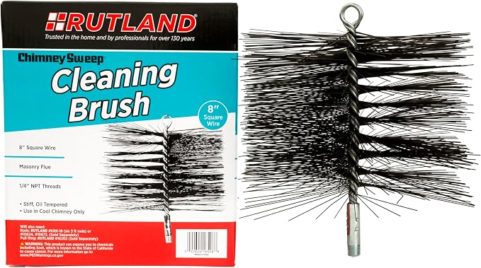 Rutland Products 16508 8-Inch Square Chimney Cleaning Brush