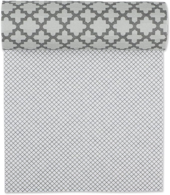 DII Fridge & Shelf Liner Collection Non-Adhesive, Cut to fit, Machine Washable, 12x20, Gray Lattice, 2 Piece