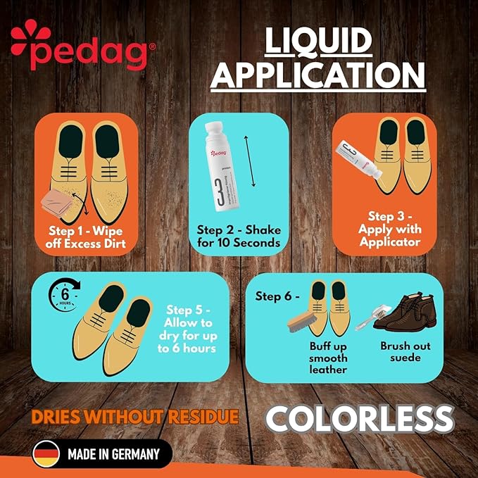 pedag Liquid Waterproofer, safe for indoor use with sponge appicator, 2.5 Ounces