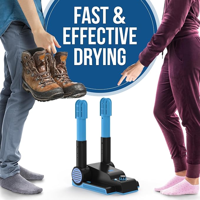 Everlasting Comfort Electric Boot Dryer for Work Boots, Silent Portable Shoe Dryer with Timer for Shoes, Boots and Cleats, Quick-Dry Glove Dryer Boot Warmer for Gloves, Helmets and Sneakers(Foldable)