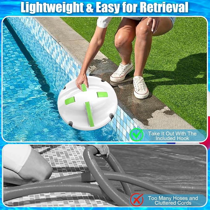 2026 Cordless Robotic Pool Cleaner, Pool Vacuum for Above Ground Pool with 120 Mins Runtime, Auto-Parking Robot Pool Cleaner for Inground Flat Pools Up to 1000 sq.ft