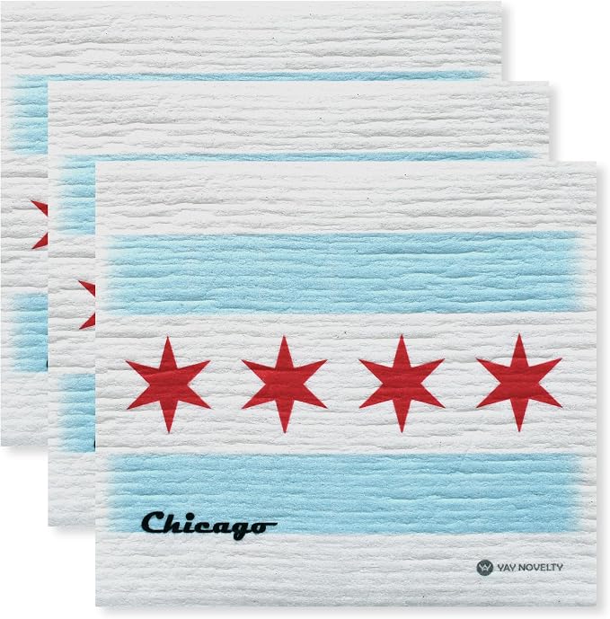Swedish Dishcloths - 12 Pack | Made in Germany | Ultra-Absorbent, Reusable Cellulose Sponge Cloths for Kitchen | No-Odor, Eco-Friendly Cleaning Wipes | Water-Based Ink | Landscape