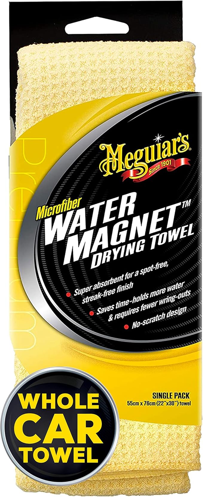 Bucket Boss Auto Wash Organizer for 5 Gallon Bucket - Fast-Drying, Black, AB30060 & Meguiar's Water Magnet Microfiber Premium Car Drying Towel - Super Plush