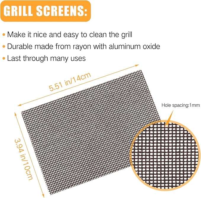 Reallnaive 500 Pack Griddle 4x5.5'' Screen Grill Cleaning Screens Pre-treated Abrasive Mesh Pads for Flat Top Stainless Steel Griddle Cleaning Accessories Bundle
