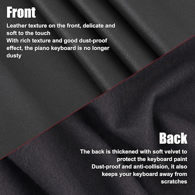 5pcs Grand Piano Soundboard Cleaning Tools, Includes Big & Small Brush Head Cleaning Tool Extension Rod Soft Fiber Polish Cloth, Piano Cleaner Kit (Black, Soundboard Dust Cover)