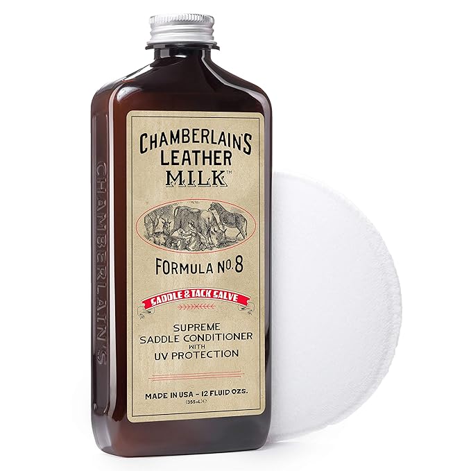 Chamberlains Leather Milk Saddle Tack Salve Conditioner Formula No. 8, 12 Ounce