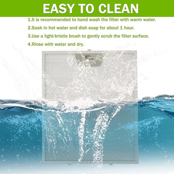 WB02X24871 Range Hood Grease Filter Replacement 5 Layer Aluminum Mesh Hood Grease Filter Fit for GE JVW5361SJSS JVW5361EJ1ES JVW5361EJES(1Pack)