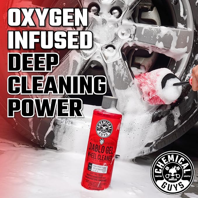 Chemical Guys Wheel Cleaner & Tire Protectant Bundle with (1) 16 oz VRP Dressing and (1) 16 oz Diablo Wheel Cleaner