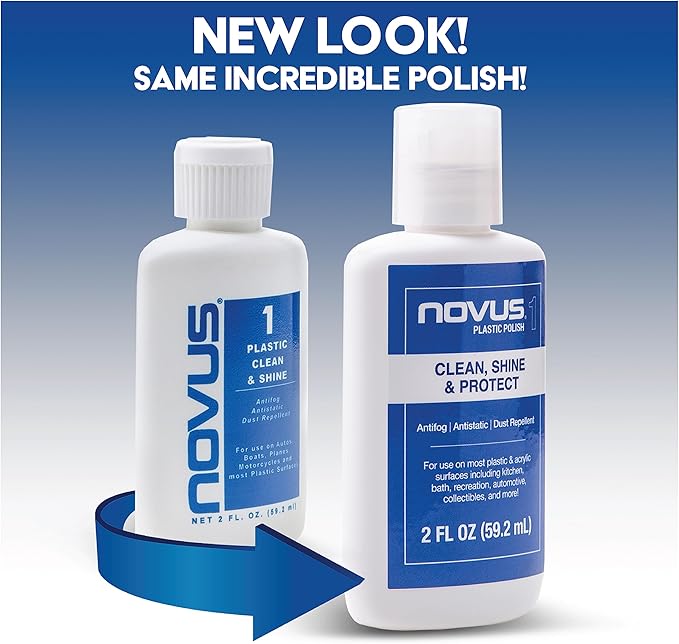 NOVUS 7050 | Plastic Clean & Shine #1 | 64 Ounce Bottle