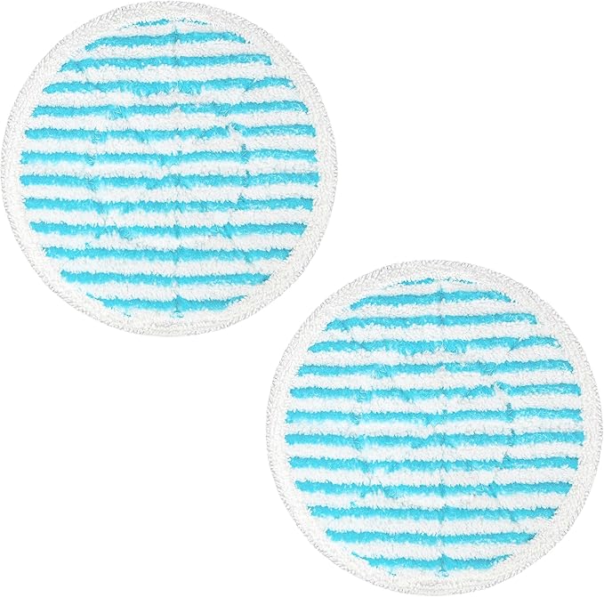 F Flammi Heavy Duty Replacement Steam Mop Pads for Pursteam ScrubMaster, 2 Pack Velvet-Bristle Hybrid Deep Scouring Steam and Scrub Mop Pads, Cleans Stubborn Grease and Grime