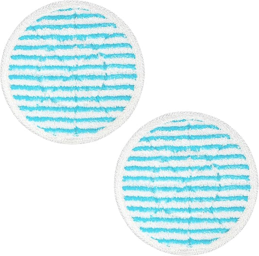 F Flammi Heavy Duty Replacement Steam Mop Pads for Pursteam ScrubMaster, 2 Pack Velvet-Bristle Hybrid Deep Scouring Steam and Scrub Mop Pads, Cleans Stubborn Grease and Grime