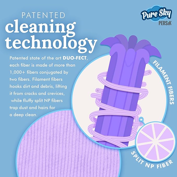 Pure-Sky Eyeglass Cleaner Cloth – Streak Free Ultra Microfiber Eyeglass Cleaner Wipes - Leaves no Wiping Marks - [4 Pack] - Cleans Lenses, Glasses, Screens, Cameras, Cell Phone, Eyeglasses, Tablets