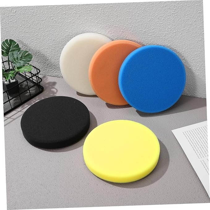 5pcs Buffing Polishing Pads Durable Sponge Car Polishers for Waxing Grinding Detailing Multi-Functional Tools for Home Garage Automotive Repair