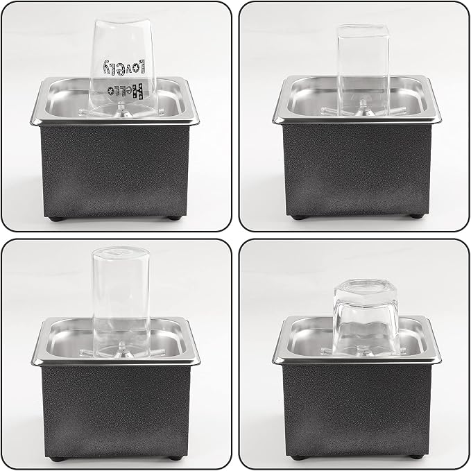 YBB Pitcher Glass Rinser, Cup Bottle Cleaning Washer 304 Stainless Steel Home Cafe Bar Sink Rinser for Coffee Milk Juice Wine Beer Tea (Silver121)