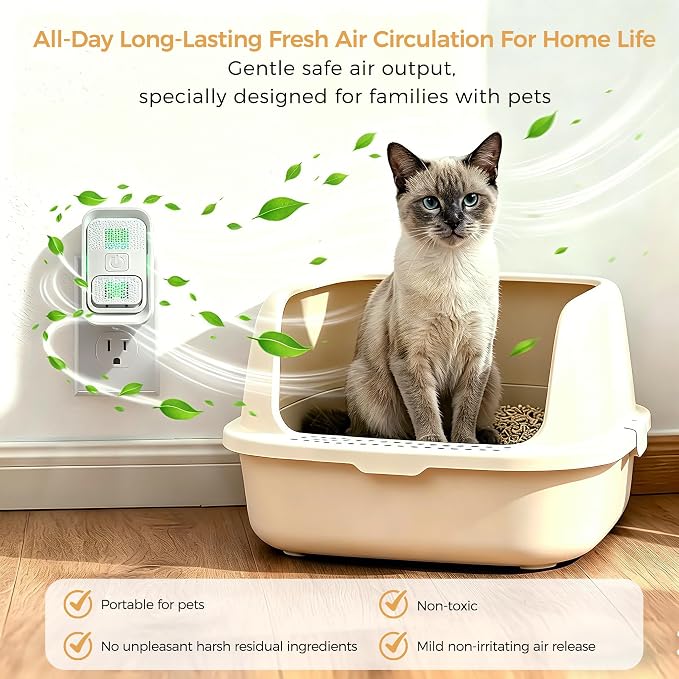 Plug In Air Ionizer - Anion Air Purifier for Home Bedroom Office, 6 Pack Small Mini Quiet, Portable Air Freshener for Odor, Dust, Pets Smell, White