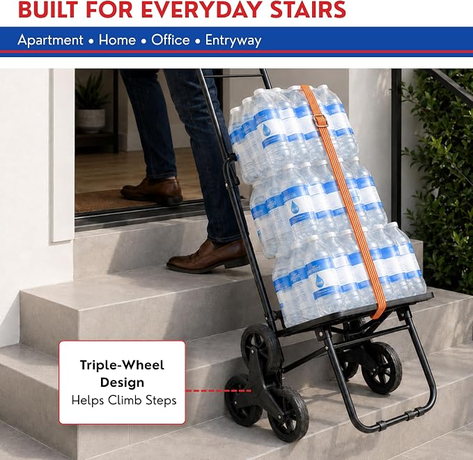 Shopping Cart, Super Loading Stair Climber 220 lbs Capacity, Grocery Foldable Trolley with Extra Large Shopping Bag Laundry Utility Cart with Adjustable Bungee Cord (Gray)