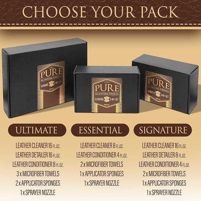 Shop Square Pure Beeswax Leather Care Kit — Natural Cleaner, Conditioner & Detailer for Jackets, Boots, Handbags & Designer Leather | Tea Tree + Beef Tallow Formula | Made in USA
