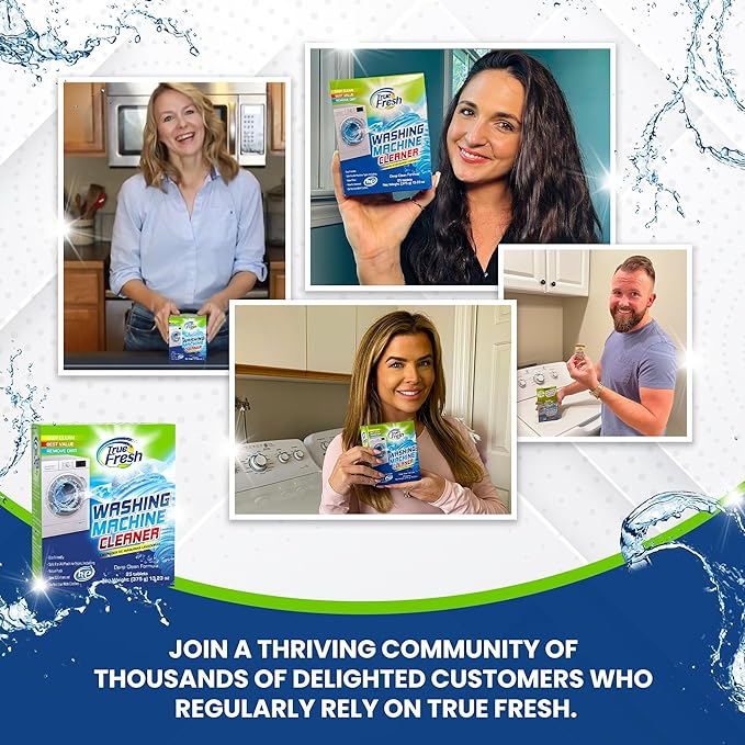 True Fresh 25 Washing Machine Cleaner Tablets & 24 Multi-Surface Cleaning Tablets – Ultimate Combo for Deep Cleaning Washers & Home Surfaces 12 Month Supply