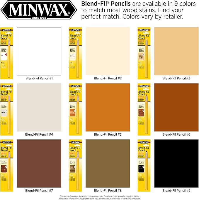 Minwax 110076666# 7 Blend-Fil Pencil Color Fill Stick for Red Oak and Red Mahogany (Pack of 2)