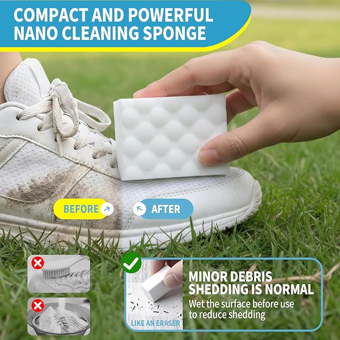 Creatyi Shoe Cleaner Sneaker Cleaner Kit Cleaning Sponge and 3D Sneaker Wipes for Sneakers