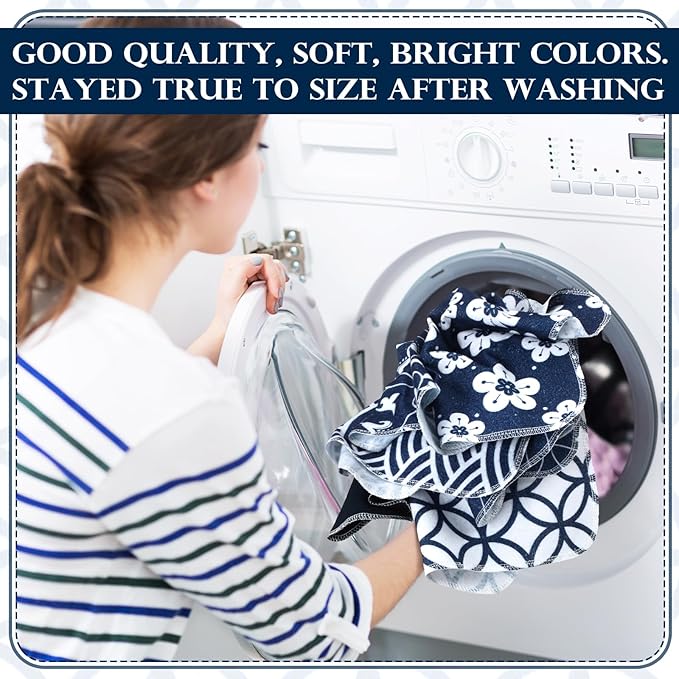 72 Pcs Japanese Reusable Cleaning Cloths Washable Cotton Kitchen Dish Towels for Home Paperless Reusable Cloth Cotton Napkins for Kitchen Bathroom Decoration, 9.84 x 11.81 Inches