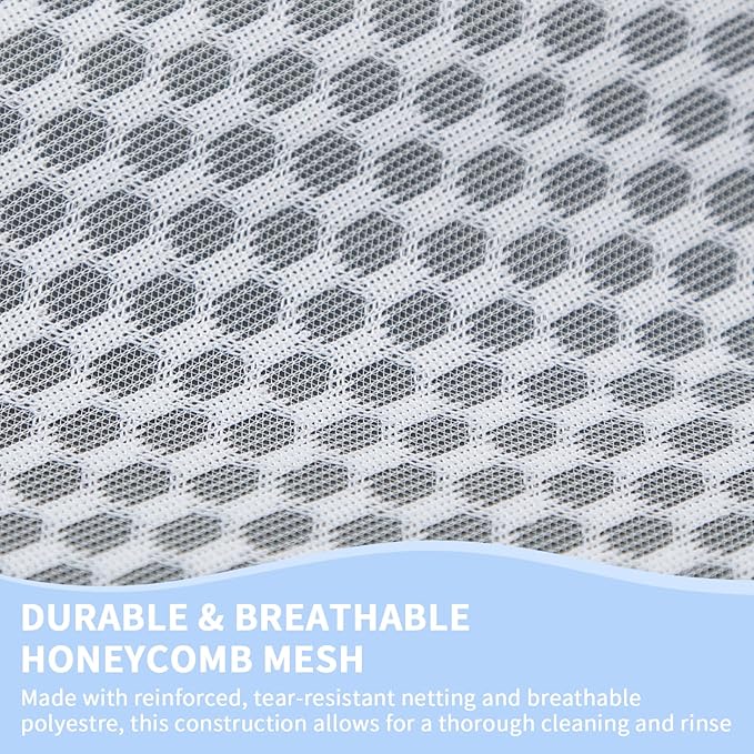 Laundry Bags Mesh Wash Bags for Delicates with Strong Zipper,Upgraded Honeycomb and Fine Mesh Design Delicate Laundry Bag for Clothes, Bras and Socks&Travel Organization (12X16IN, 12PCS)