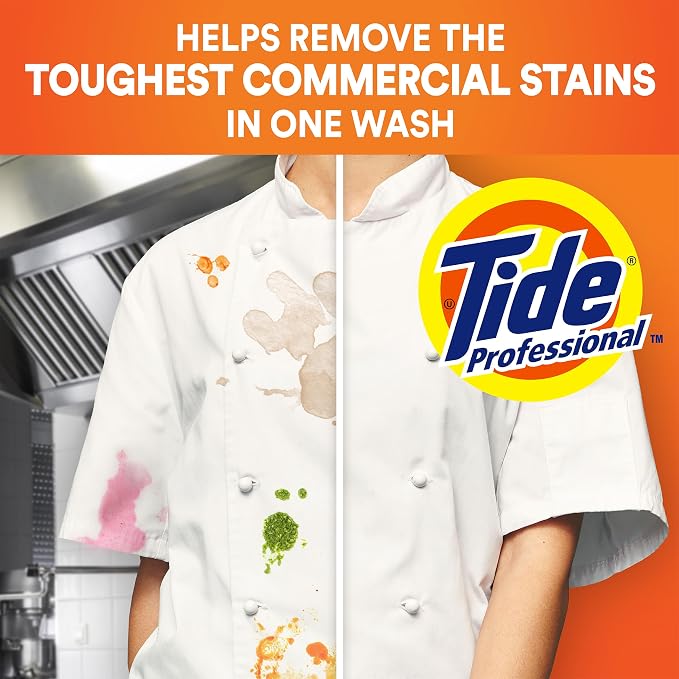 Tide PRO Laundry Detergent Powder Bulk, Removes Hotel, Restaurant and Healthcare Stains in One Wash, Commercial Use, 173 loads, 197 oz