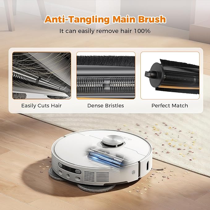 18 Pack Accessories Kit for Dreame L10s Ultra Gen 2/L10s Pro Ultra Heat/X30 Ultra/L40s Ultra AE/CE Robot Vacuum, 1 TriCut Brush 4 Side Brushes 4 HEPA Filters 4 Mop Pads 4 Dust Bags 1 Cleaning Brush