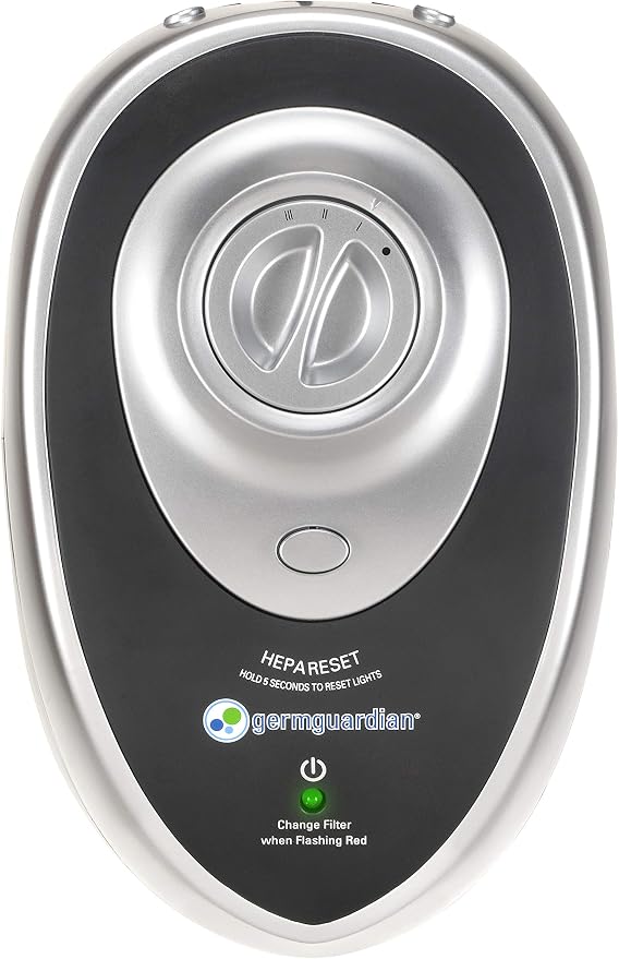 GermGuardian Air Purifier with HEPA 13 Filter, for Home, Bedroom, Allergies, Pet Hair, Removes 99.97% of Pollutants, Covers Large Room up to 740 Sq. Foot Room in 1 Hr, 22", Gray, AC4820
