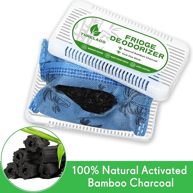 Threlaco 15 Pack Refrigerator Deodorizer Activated Charcoal Fridge Deodorizer Odor Eliminator for Refrigerators Wardrobe Closet Car Coolers and Basement