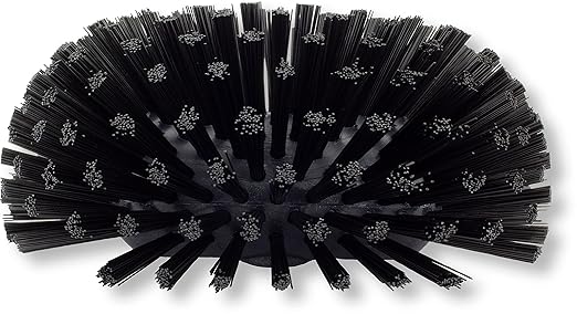 SPARTA Tank and Kettle Scrub Brush Heavy-Duty Tile Brush, Color-Coded and Handle Compatible (Sold Separately) for Optimal Access In Spacious Containers, Plastic, 5.25 X 7.5 Inches, Black, (Pack of 2)