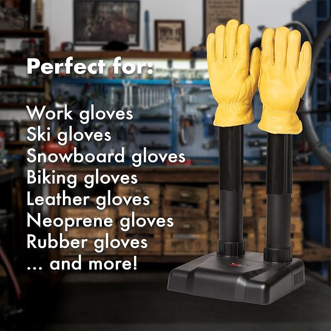 Silent Boot Dryer - With Glove Attachments - Fanless Convection Dry - Helps Reduce Odor